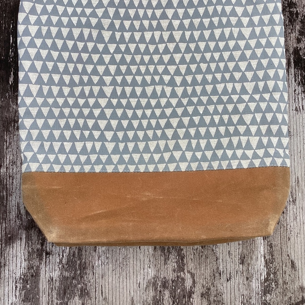 NEW bookhou tote BAG canvas + linen LEATHER strap - Picture 3 of 5